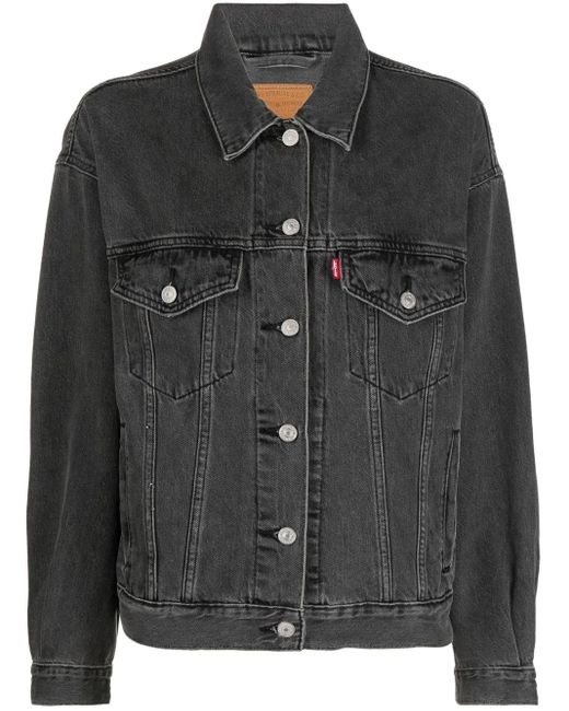Levi's Black Buttoned-Up Denim Jacket