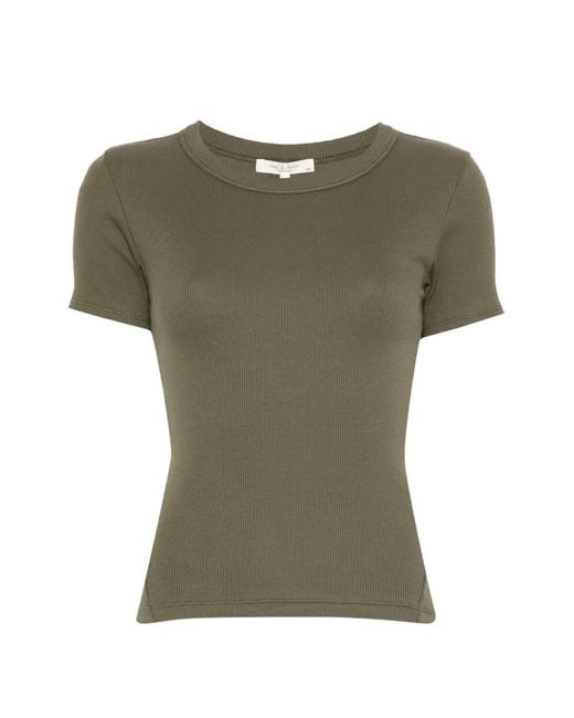 Rag & Bone Green Ribbed T-Shirt