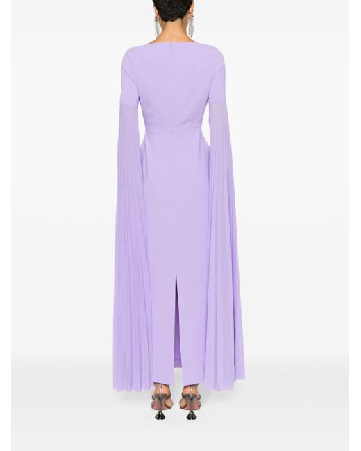 Robe Grace à coupe longue Solace London en coloris Purple