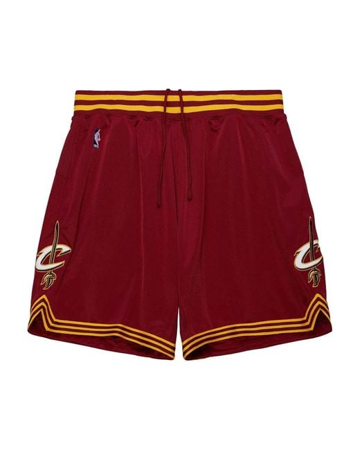 Bermudas Cleveland Cavaliers 2015-16 Authentic Mitchell & Ness de hombre de color Red