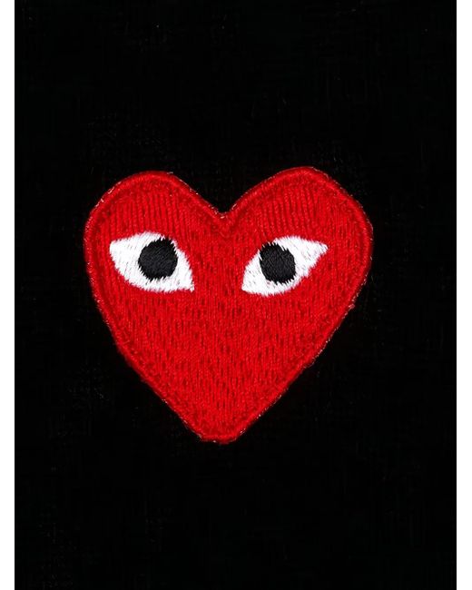 COMME DES GARÇONS PLAY Black Heart-Patch Crew-Neck Sweater for men