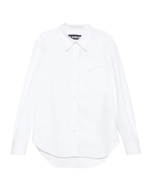 Louis-Gabriel Nouchi White Slit-Pocket Poplin Shirt for men