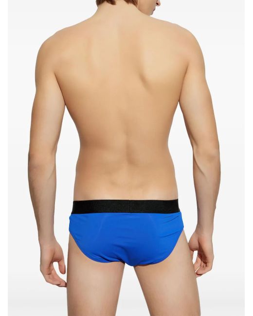 DSquared² Blue Logo-Waistband Swimming Trunks for men