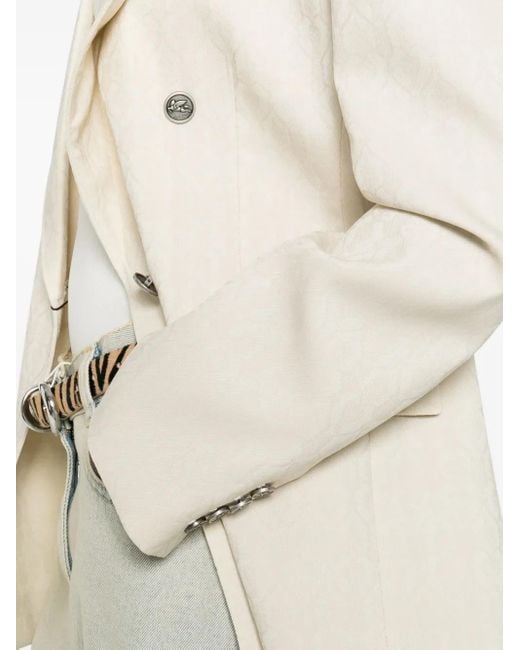 Etro Blazer Met Dubbele Rij Knopen in het Natural