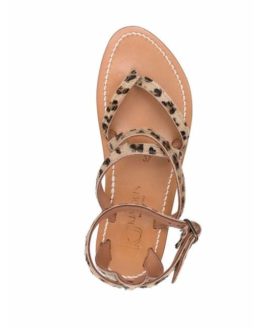 K. Jacques Brown Epicure Leopard-Print Sandals