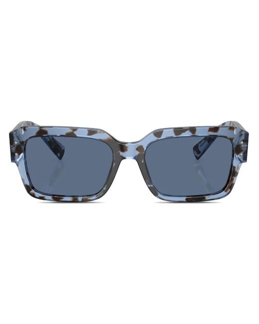 Dolce & Gabbana Blue Sharped Rectangle-Frame Sunglasses for men