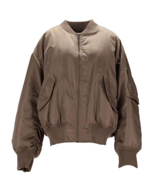 Saint Laurent Brown Bomber Ample Tech Bril Wr Recy for men