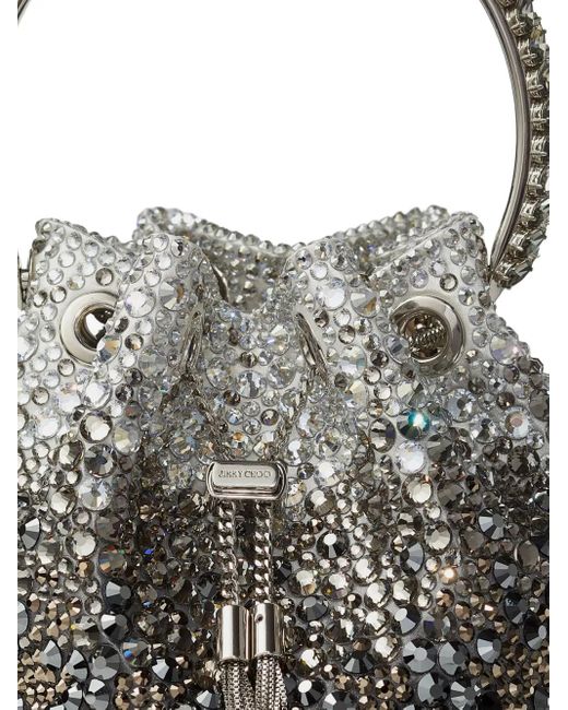 Jimmy Choo Blue Bon Bon Crystal-Embellished Bag