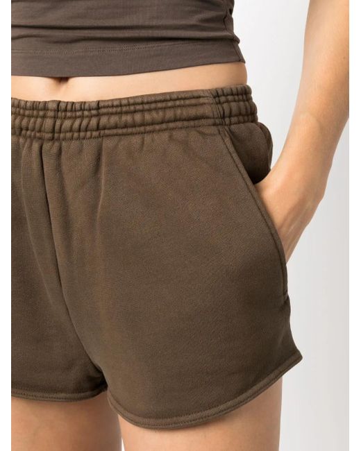 Entire studios Brown Washed Elasticated-Waistband Shorts