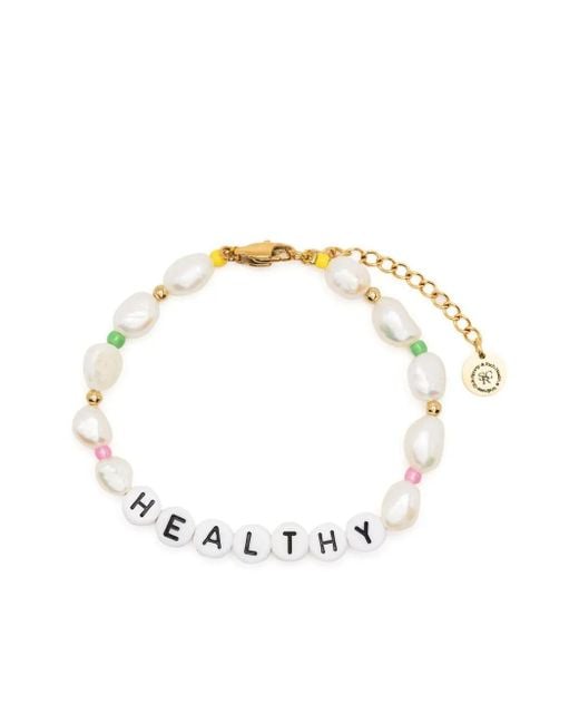 Sporty & Rich Metallic Bracelet De Perles À Breloques Healthy