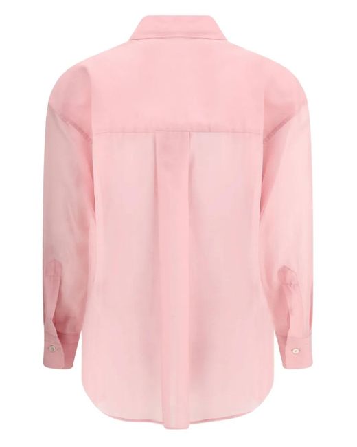 Sara Roka Pink Pocket-Detail Shirt