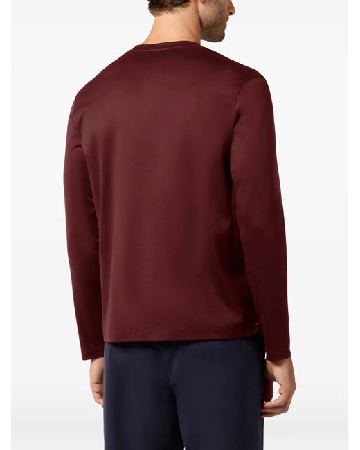 Paul & Shark Red Aqua Touch Long-Sleeve T-Shirt for men