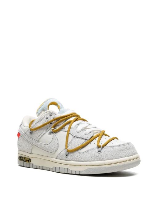 NIKE X OFF-WHITE White Dunk Low "Lot 37" Sneakers