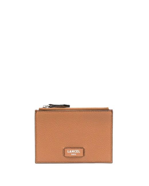 Lancel White Zip Leather Cardholder