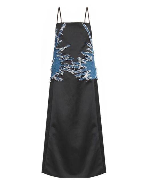 Y. Project Blue Satin Dress