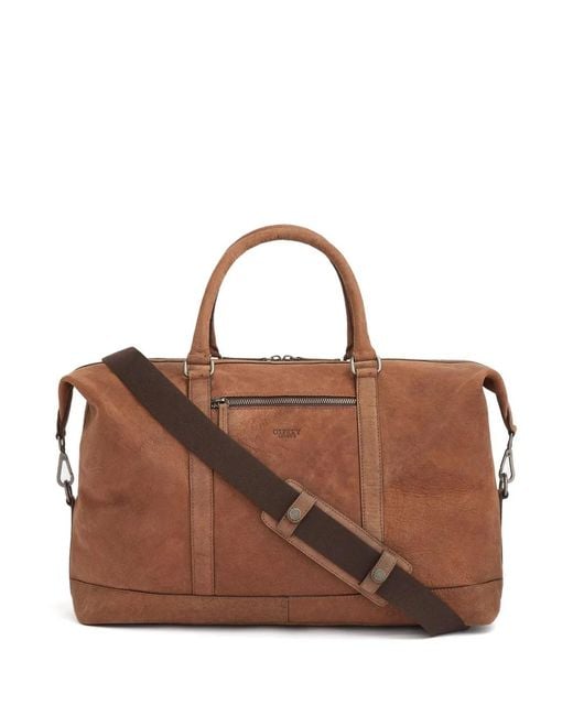 Osprey Brown Clayton Leather Holdall Bag for men