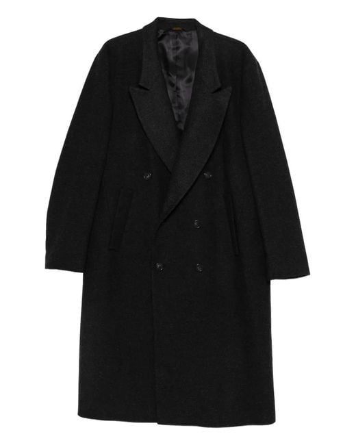 Paura Black Enea Double-Breasted Coat for men