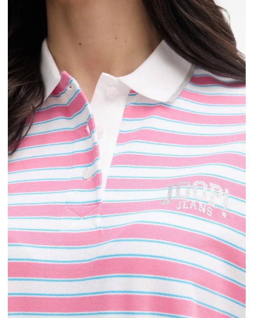 Joop! Pink Striped Polo Top