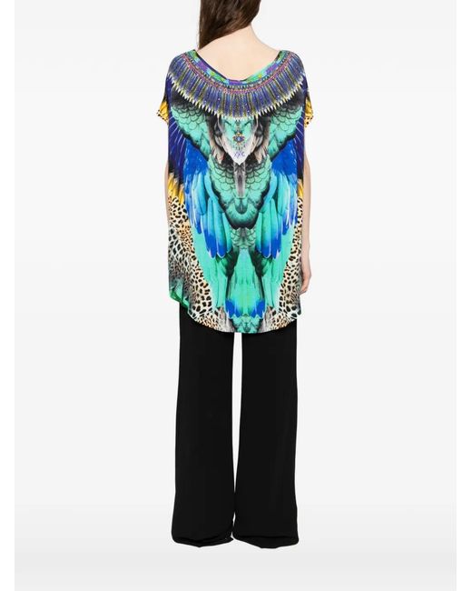 Camilla Blue Graphic-Print Top