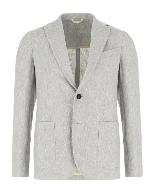 Circolo 1901 Gray Textured Blazer for men