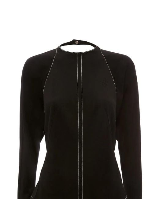 J.W. Anderson Black Open-Back Long-Sleeve Top