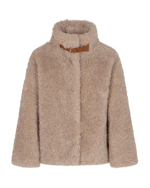 Herno Brown Faux-Fur Jacket