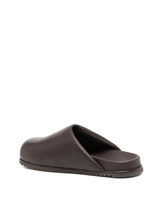 Rick Owens Brown Round Toe Mules