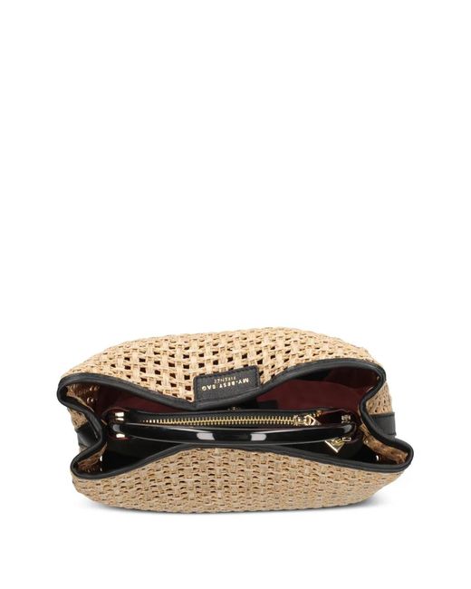 MY BEST BAG Black Raffia Tote Bag