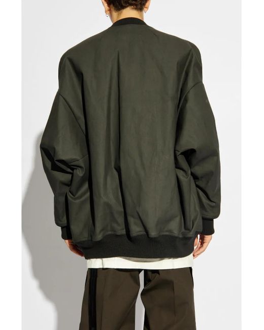 Rick Owens Gray Elongated Bomber Jacket for men