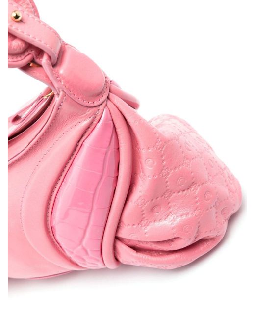 MARINE SERRE Pink Futura Shoulder Bag