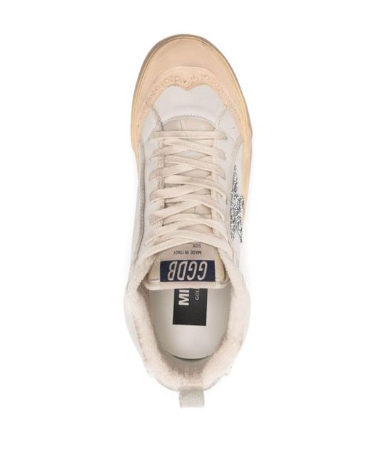 Golden Goose Deluxe Brand White Mid-star Leather Sneakers