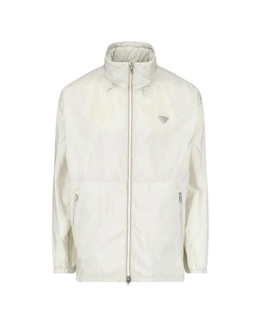 Prada White Zip-Up Jacket for men