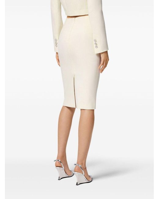 Versace Natural Mid Length Slim Cut Skirt
