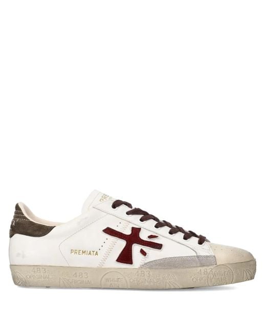 Premiata Steven Sneakers mit Applikation in White für Herren