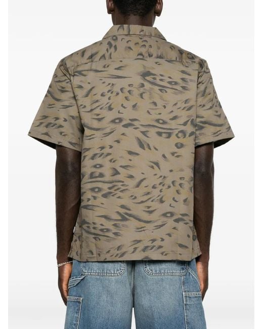 Carhartt Gray Travon Embroidered-Logo Shirt for men