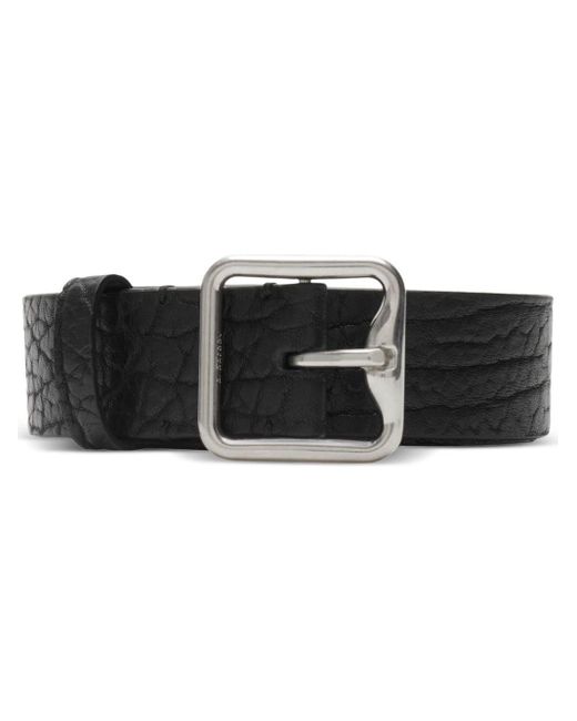 Burberry Black B-buckle Leather Belt