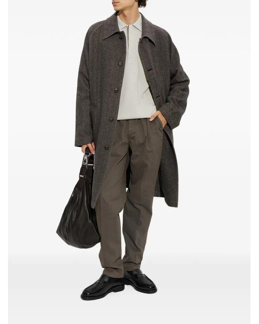 Eleventy Gray Herringbone Coat for men