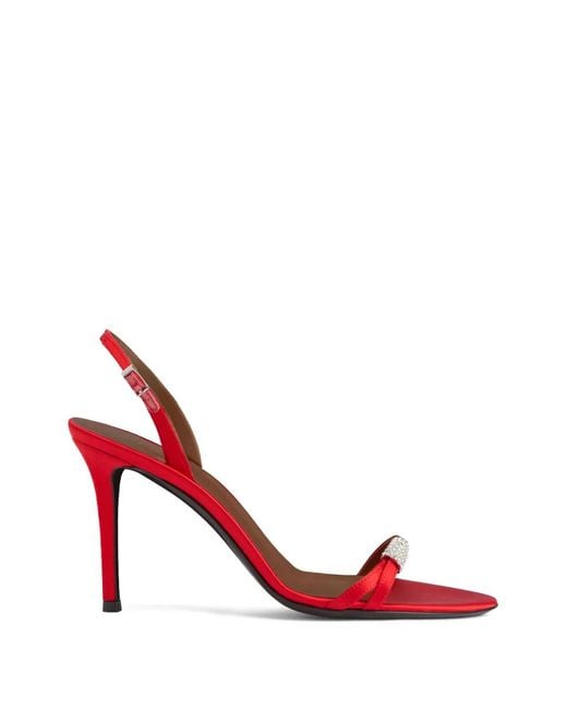 Giuseppe Zanotti Red Sandales Lena À Talon Aiguille