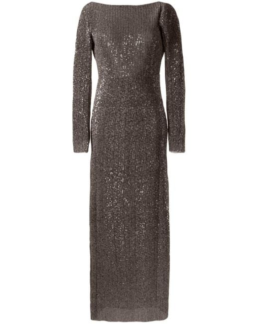 Stine Goya Gray Carsoni Sequin-embellished Maxi Dress
