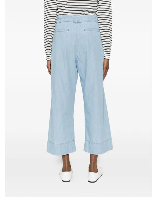 Myths Blue Pleated Elasticated Trousers