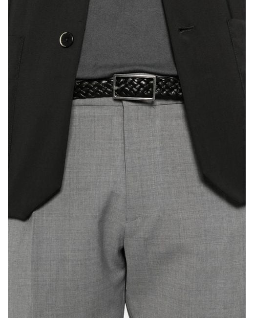 BE ABLE Gray Pantalon À Détails Plissés for men