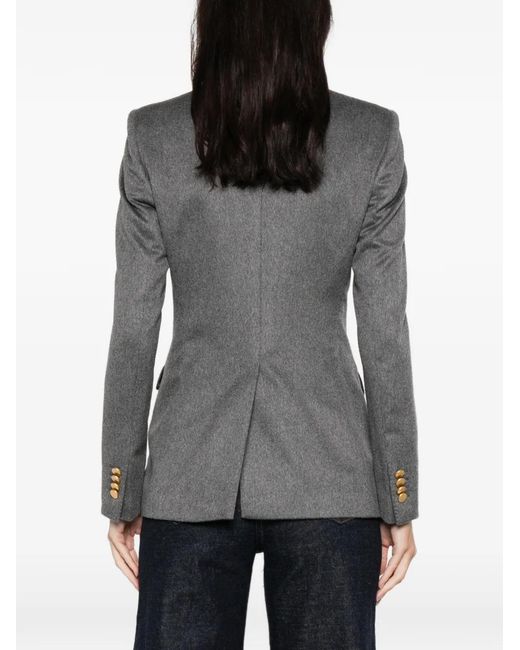 Tagliatore Gray Double-Breasted Button Jacket