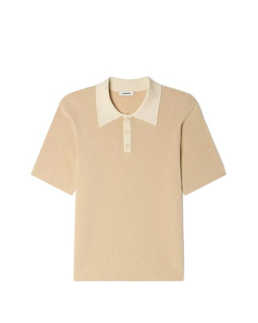 Polo Con Botones Sandro de hombre de color Natural