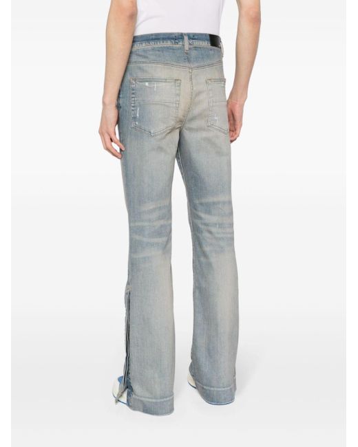 Amiri Blue Distressed Wide-leg Jeans for men