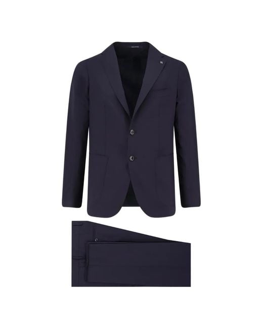 Tagliatore Blue Notched Lapel Suit for men