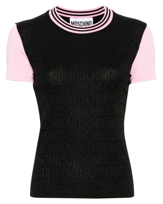Moschino Black T-Shirt mit Logo