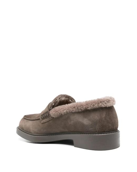 Doucal's Brown Suede Loafers