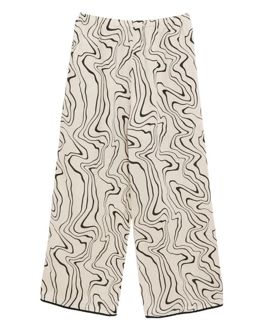 Bambah White Linen Pants