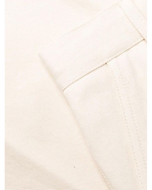 Moncler Natural Drawstring Wide-Leg Trousers