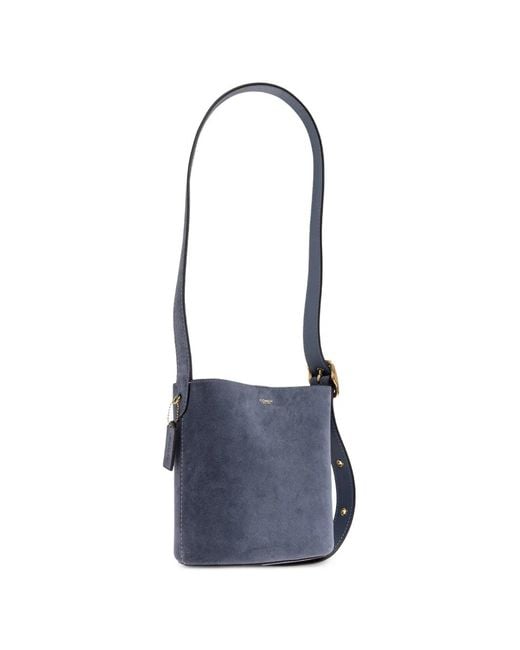 COACH Blue Bleecker Bucket Bag